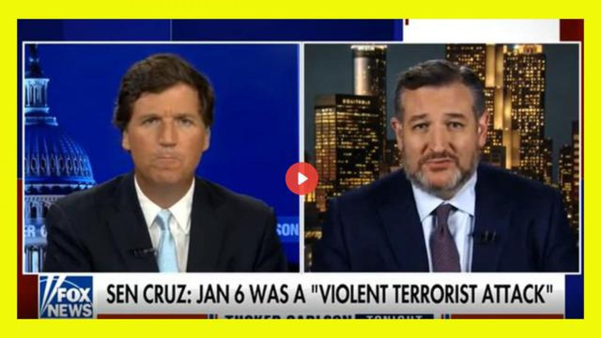 TED CRUZ: TRYING TO DEFEND THE INDEFENSIBLE.... 'JAN 6 TERRORIST ATTACK'...